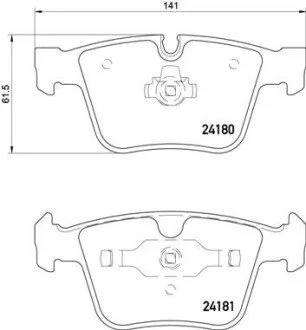 Гальмiвнi колодки к-кт. BREMBO P50 116 (фото 1)