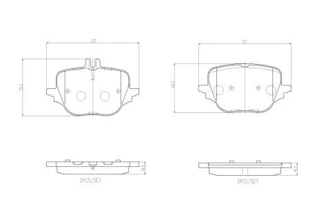 Klocki ham. tył MERCEDES-BENZ C-CLASS (W206) 03/21-> / MERCEDES-BENZ C-CLASS BREMBO P50169