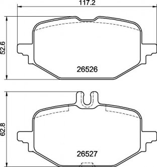 Колодки гальмівні (передні) MB C-class (W206/S206) 21- BREMBO P50172 (фото 1)