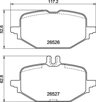 Колодки гальмівні (передні) MB C-class (W206/S206) 21- BREMBO P50172