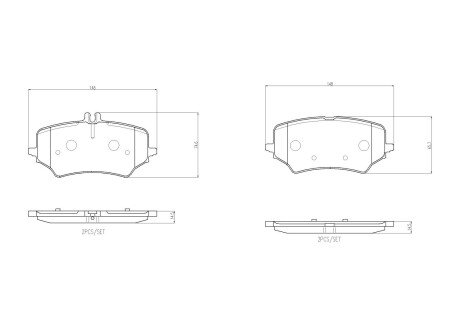 Klocki ham. tył MERCEDES EQS BREMBO P50176