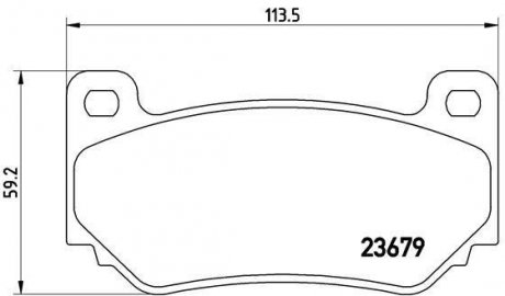 Гальмівні колодки, дискове гальмо (набір) BREMBO P52018 (фото 1)