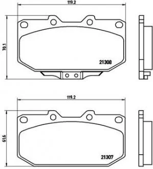 Тормозные колодки BREMBO P56 025