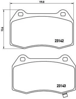 Гальмiвнi колодки к-кт. BREMBO P56 047
