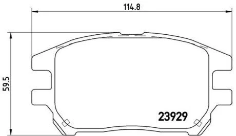 Гальмiвнi колодки к-кт. BREMBO P56 050