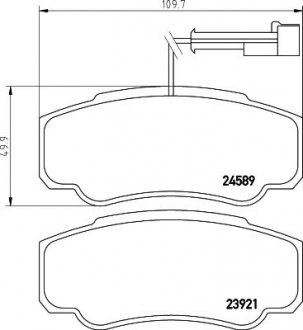 Гальмівні колодки дискові BREMBO P56122