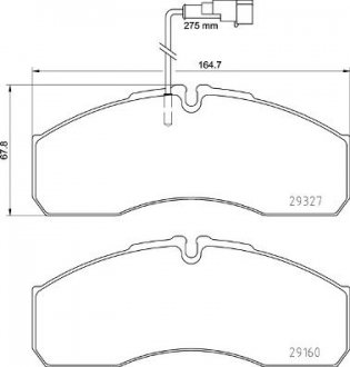 Гальмівні колодки дискові PRZOD/TYL BREMBO P56123