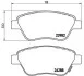 Klocki ham. Xtra FIAT DOBLO Box Body/MPV (223_) 11/00-&gt; / OPEL ADAM (M13) 10/ BREMBO P59051X (фото 1)