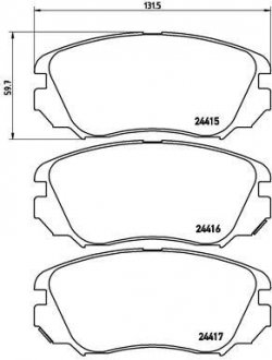 Klocki ham.Xtra OPEL INSIGNIA A (G09) 07/08-03/17 / OPEL INSIGNIA A Country BREMBO P59054X (фото 1)