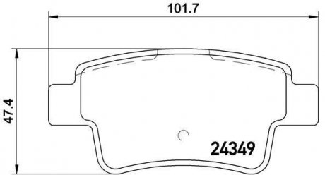 Гальмівні колодки, дискове гальмо (набір) BREMBO P59057 (фото 1)