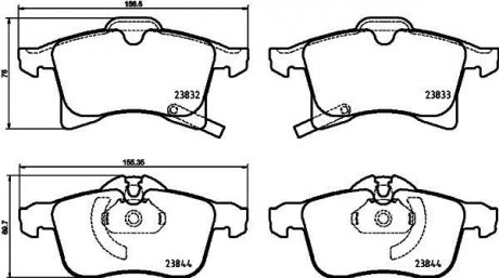 Гальмівні колодки (набір) BREMBO P59089 (фото 1)