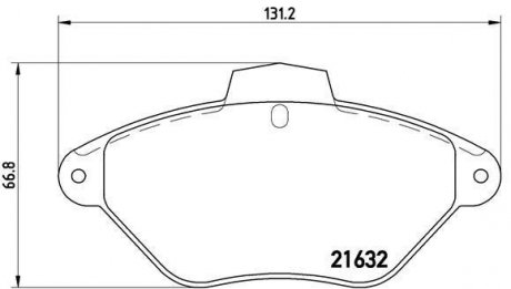 Гальмівні колодки, дискове гальмо (набір) BREMBO P61053