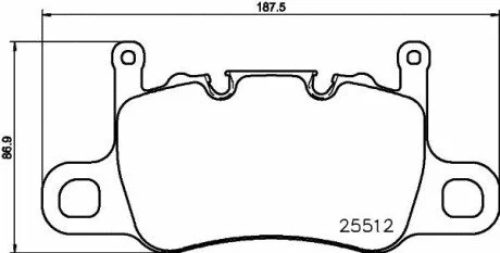 Гальмівні колодки (набір) BREMBO P65037