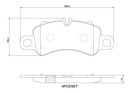 Klocki ham. PORSCHE 718 BOXSTER (982) 04/16-> / PORSCHE 718 BOXSTER Spyd BREMBO P65041