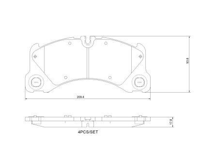 Klocki ham. PORSCHE CAYENNE (9YA) 05/17-> / PORSCHE CAYENNE Coupe (9YB) BREMBO P65046