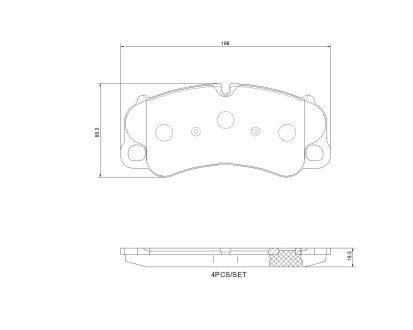 Klocki ham. PORSCHE 911 (992) 11/18-> / PORSCHE 911 Convertible (992) 01 BREMBO P65054