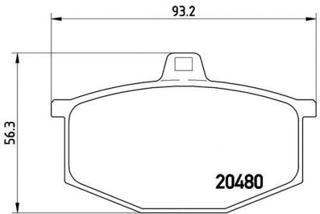 Гальмівні колодки, дискове гальмо (набір) BREMBO P68005 (фото 1)