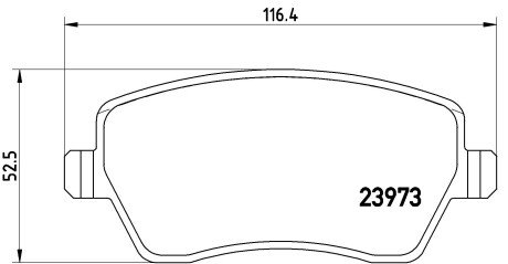 Klocki ham. RENAULT KANGOO Express (FW0/1_) 02/08-> / RENAULT ZOE (BFM_) BREMBO P68033E