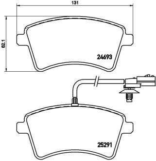 Klocki ham. RENAULT KANGOO Express (FW0/1_) 02/08-> BREMBO P68058E