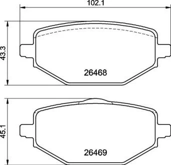 Klocki ham. RENAULT CAPTUR II (HF_) 01/20-> BREMBO P68076