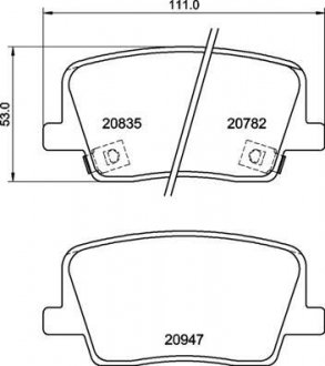 Klocki ham. REXTON tyі + BREMBO P77003