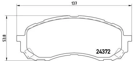 Гальмiвнi колодки к-кт. BREMBO P78 015