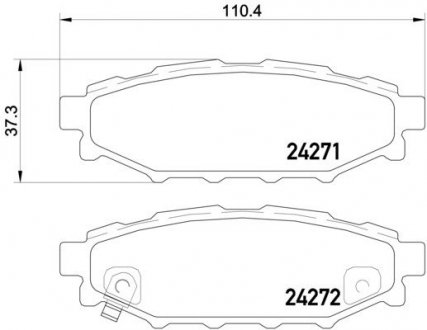 Колодки гальмівні (задні) Subaru Forester/Impreza 08-/Legacy 03-14/Outback 03-/Toyota GT 12- BREMBO P78020X