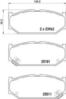 Дисковые тормозные колодки BREMBO P79031