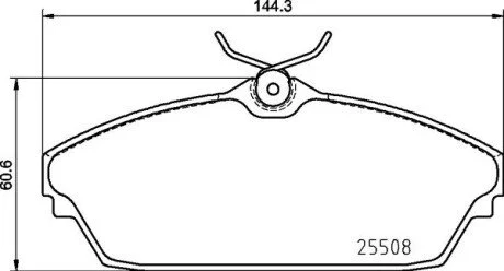 Комплект гальмівних колодок передн, TATA INDICA, LOADBETA, SAFARI, SIERRA, TELCOLINE, XENON 1.4-3.0D 08.94- BREMBO P82003 (фото 1)