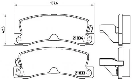 Тормозные колодки BREMBO P83 015