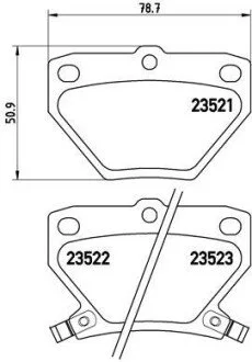 Гальмiвнi колодки к-кт. BREMBO P83 052
