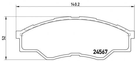 Гальмівні колодки, дискове гальмо (набір) BREMBO P83096 (фото 1)