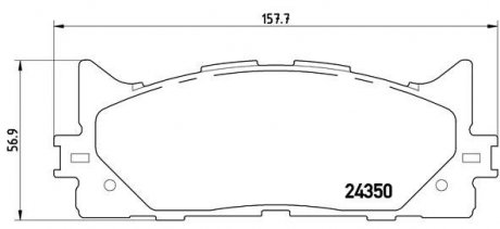 Klocki ham. Xtra DAIHATSU ALTIS Saloon 05/12-> / LEXUS ES (_V4_) 03/06-12/12 BREMBO P83117X