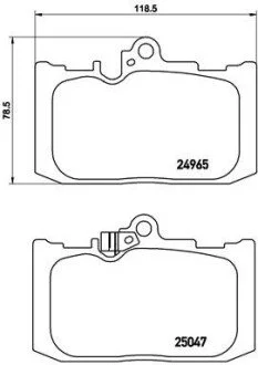 Гальмiвнi колодки к-кт. BREMBO P83 131