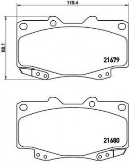 Колодки гальмівні BREMBO P83151