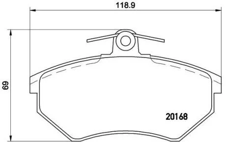 Гальмiвнi колодки к-кт. BREMBO P85 015