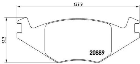 Гальмiвнi колодки дисковi BREMBO P85019