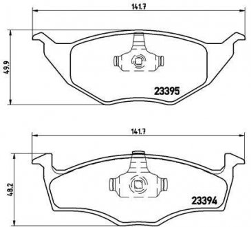 Гальмівні колодки, дискове гальмо (набір) BREMBO P85055 (фото 1)