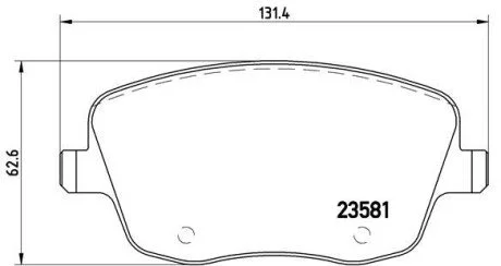 Гальмiвнi колодки к-кт. BREMBO P85 057
