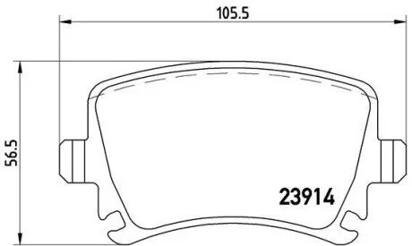 Гальмiвнi колодки к-кт. BREMBO P85 095