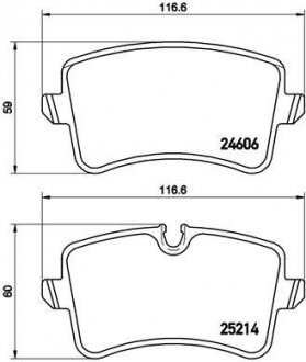 Klocki ham. Xtra AUDI (FAW) A6L C7 (4X8, 4XL) 01/12-12/18 / AUDI A6 C7 (4G2, BREMBO P85118X (фото 1)