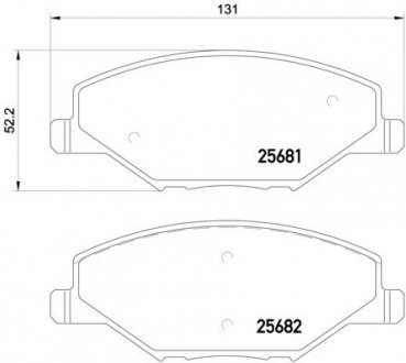 Колодки гальмівні (передні) Skoda Fabia II/III 07-/VW Polo 10- BREMBO P85121X