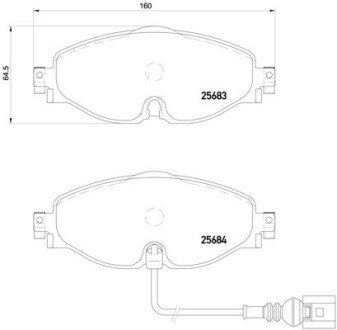 Klocki ham. AUDI A3 Sportback (8VA, 8VF) 09/12-10/20 / AUDI A3 Sportback BREMBO P85126E