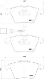 Комплект тормозных колодок, дисковый тормоз BREMBO P85129