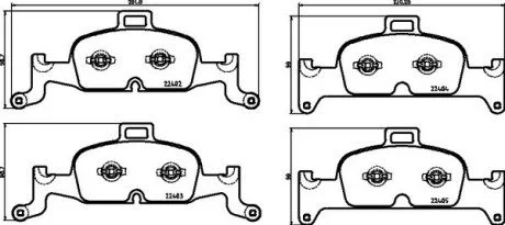 Гальмівні колодки дискові BREMBO P85 164 (фото 1)