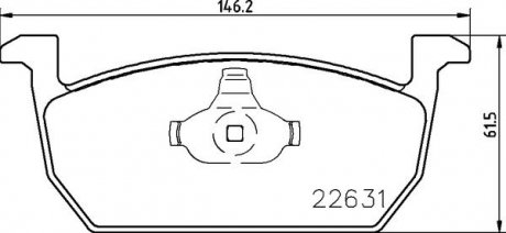 Гальмівні колодки дискові SEAT LEON 12- PRZÓD BREMBO P85167 (фото 1)