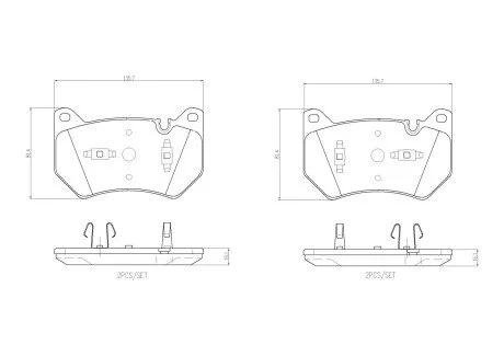 Гальмівні колодки дискові BREMBO P85181