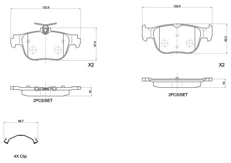 Автозапчасть BREMBO P85189