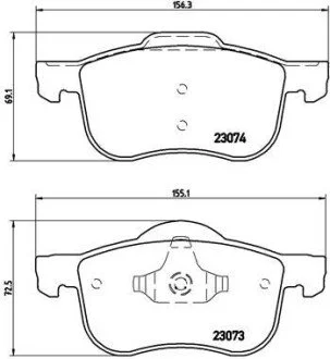 Тормозные колодки BREMBO P86 016