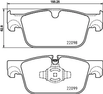 Комплект гальмівних колодок BREMBO P86028